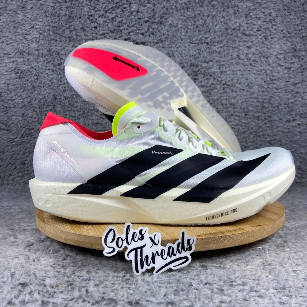 Adidas Adizero Takumi Sen 10 Running Sz 10 Men = 11 Women White Black Red JQ2818